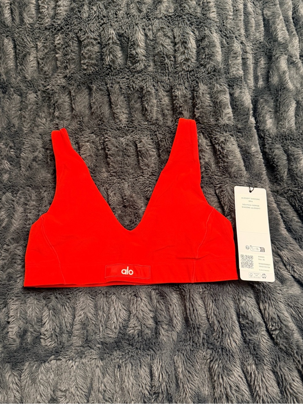 ALO Yoga Red Soft Sincere Bra - Picture 4 of 5